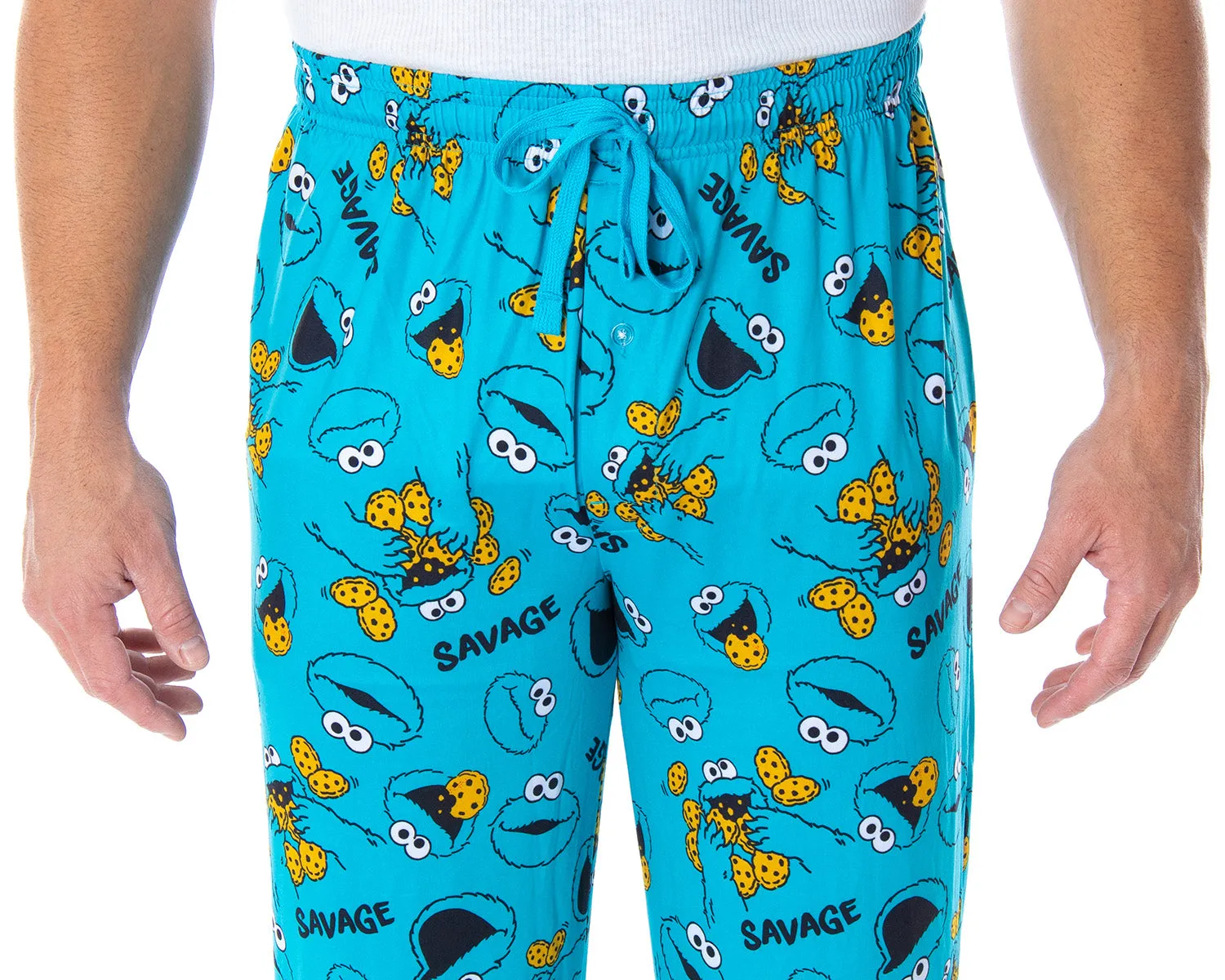 Sesame Street Men's Cookie Monster Savage Sleep Lounge Pajama Pants