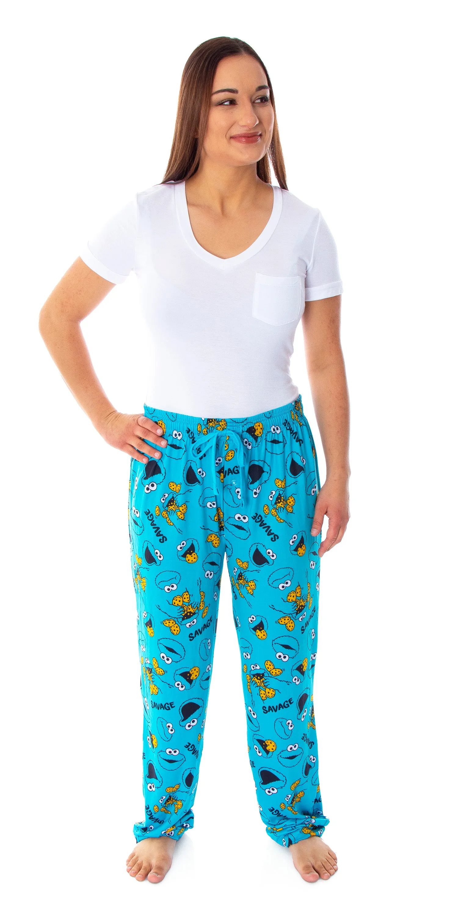 Sesame Street Men's Cookie Monster Savage Sleep Lounge Pajama Pants