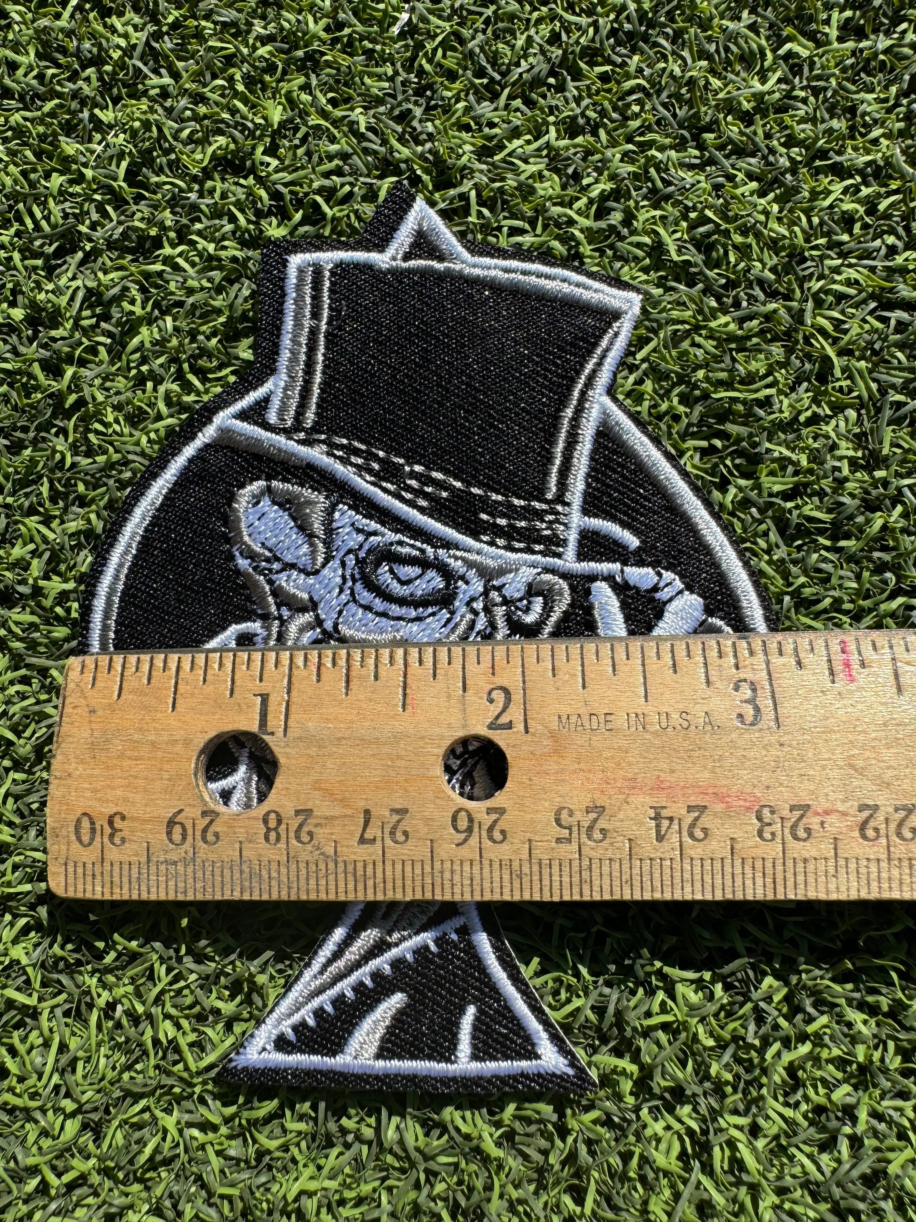 Skeleton Spade Iron On Patch