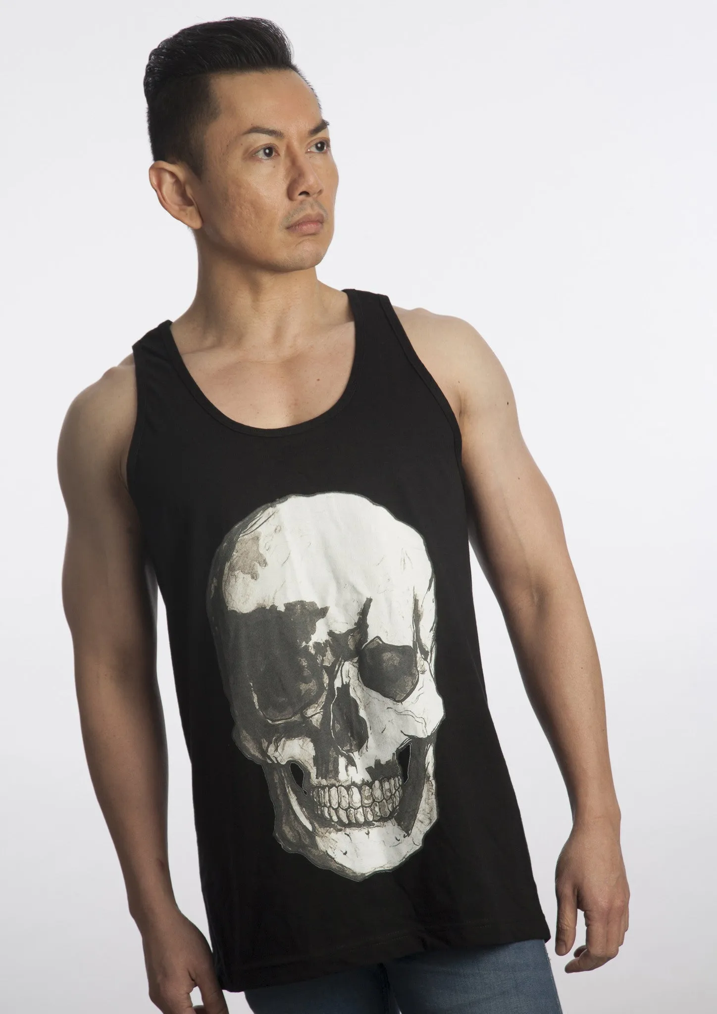 Skull Ink Tank Top by Robert Bowen