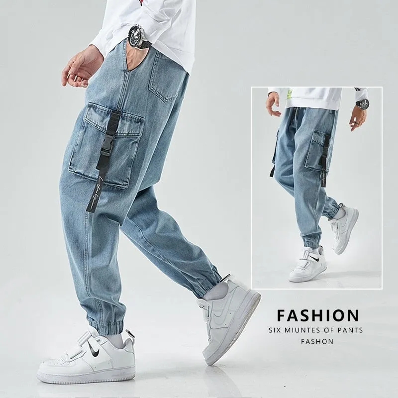 Solid Buckled Pocket Style Cargo Pants