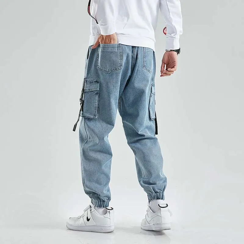 Solid Buckled Pocket Style Cargo Pants