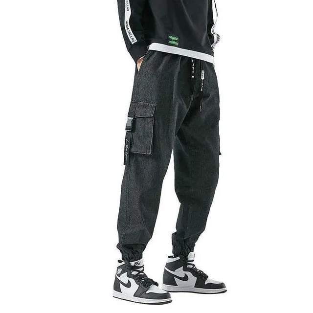 Solid Buckled Pocket Style Cargo Pants