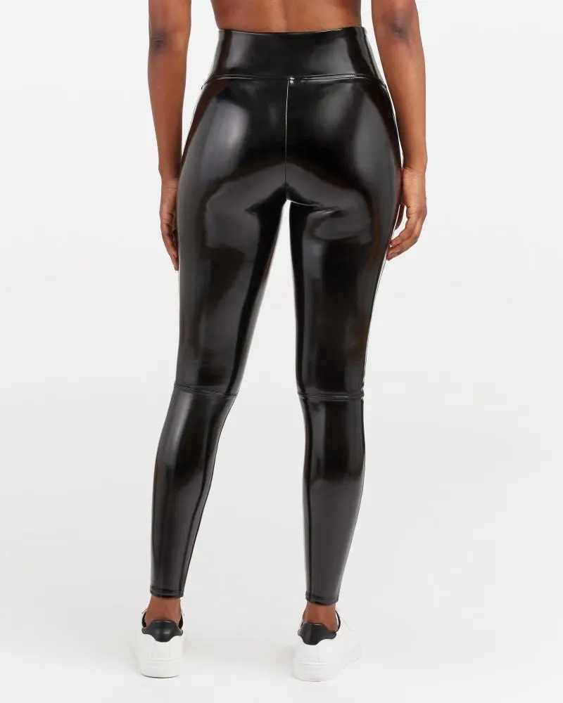 Spanx - Faux Patent Leather Leggings in Classic Black