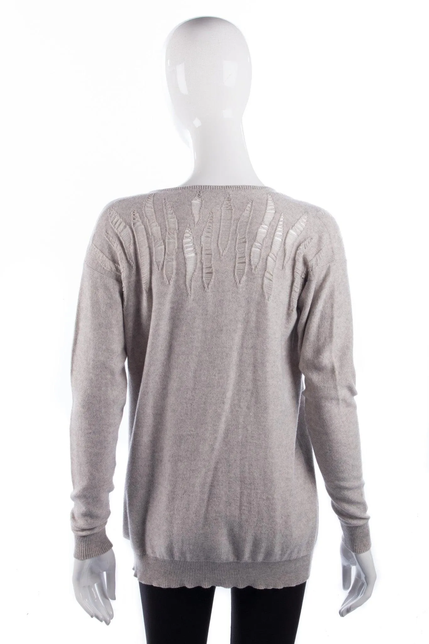 Stella McCartney Jumper Cotton Cashmere and Silk Mix Grey Size 38 (UK8)