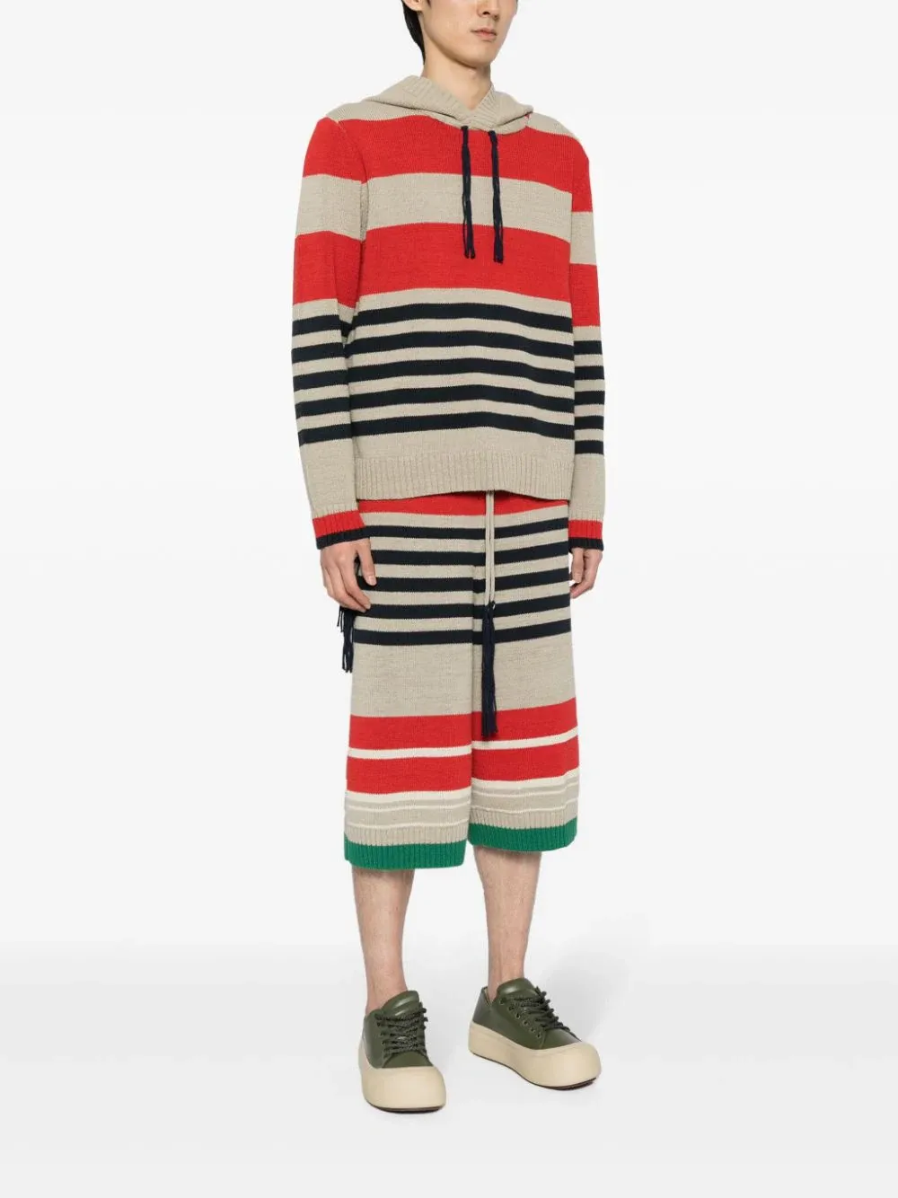 Stripe Hooded Jumper