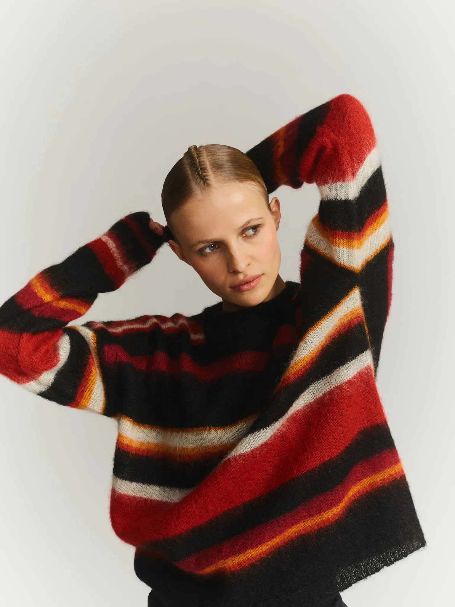 STRIPE MOHSIL JUMPER - MOSIL - RED