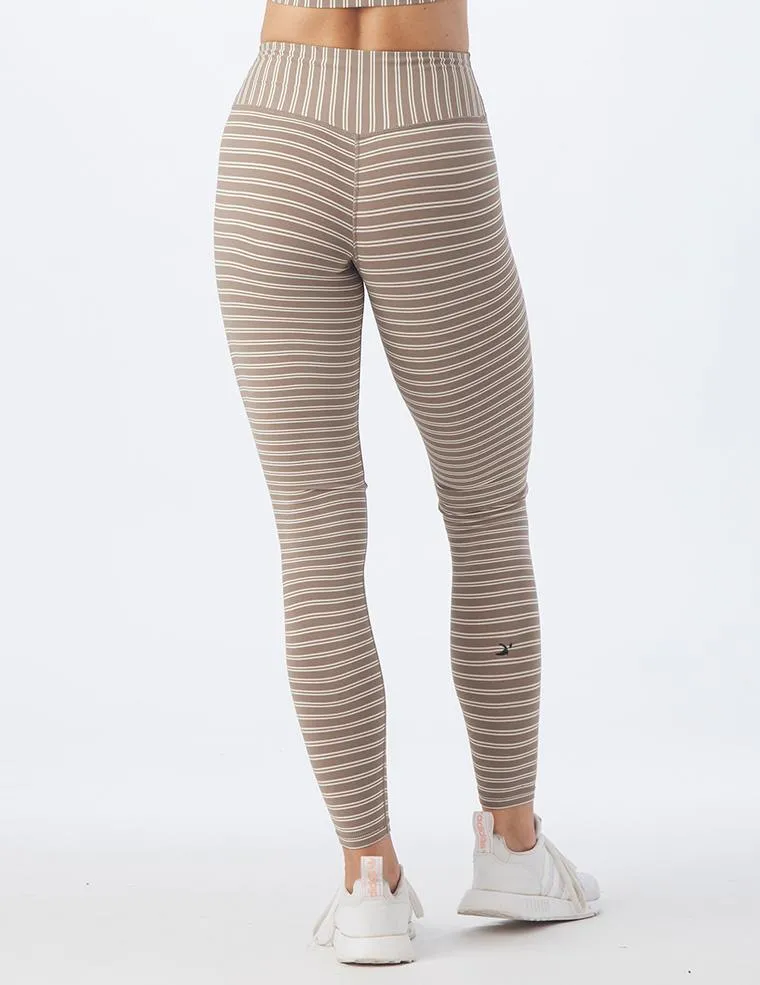 Sultry Legging, Mocha/Oatmilk Stripe