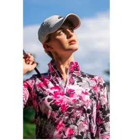 Sun Protector Half Zip Tunic - Graphic Floral