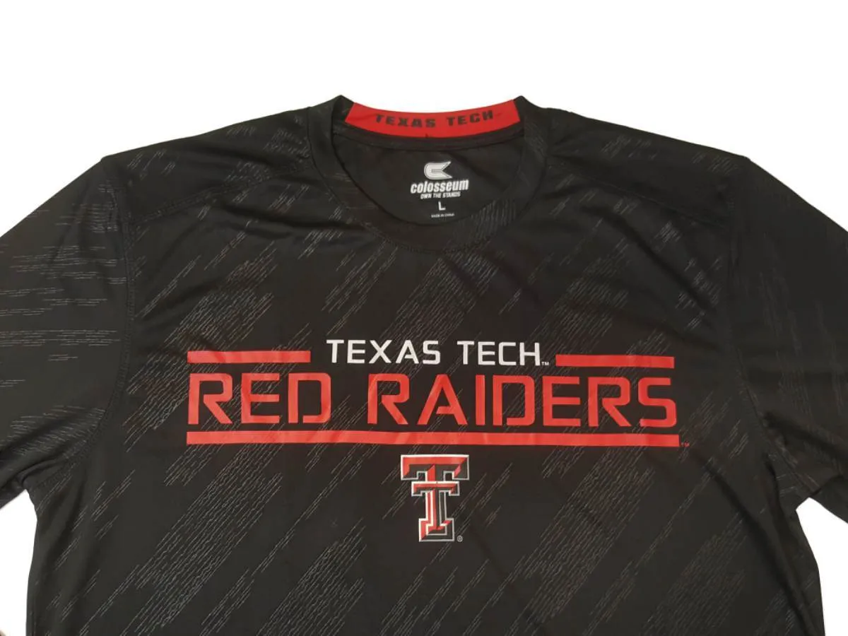 Texas Tech Red Raiders Colosseum Black Performance Long Sleeve Crew T-Shirt (L)