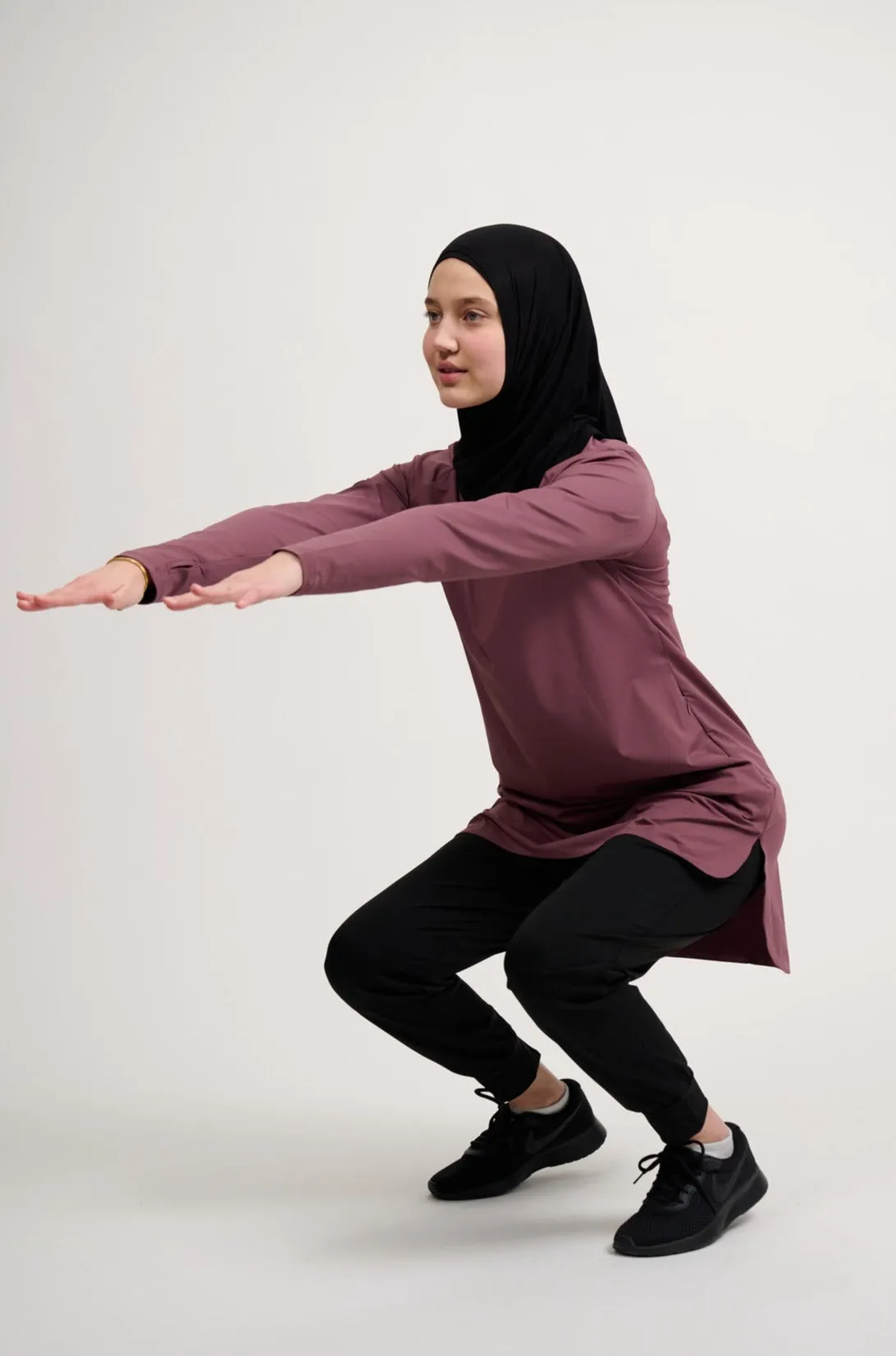 The Staple Modest Sports Dress- Plum