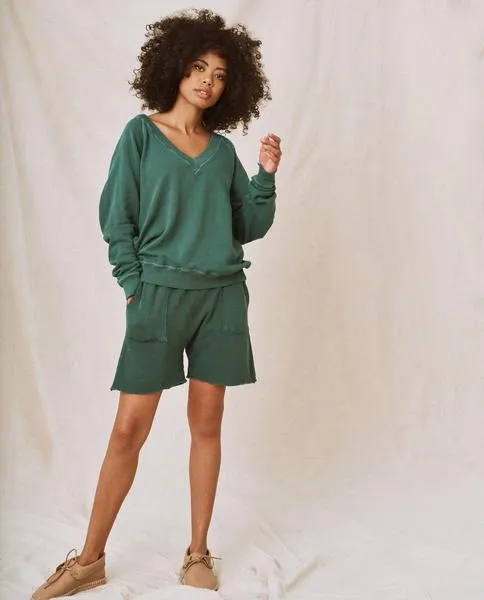 The V-Neck Sweatshirt, Palm Leaf