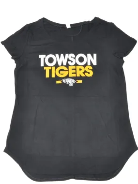 Towson Tigers Under Armour Women Black w Logo HeatGear Short Sleeve T-Shirt (L)