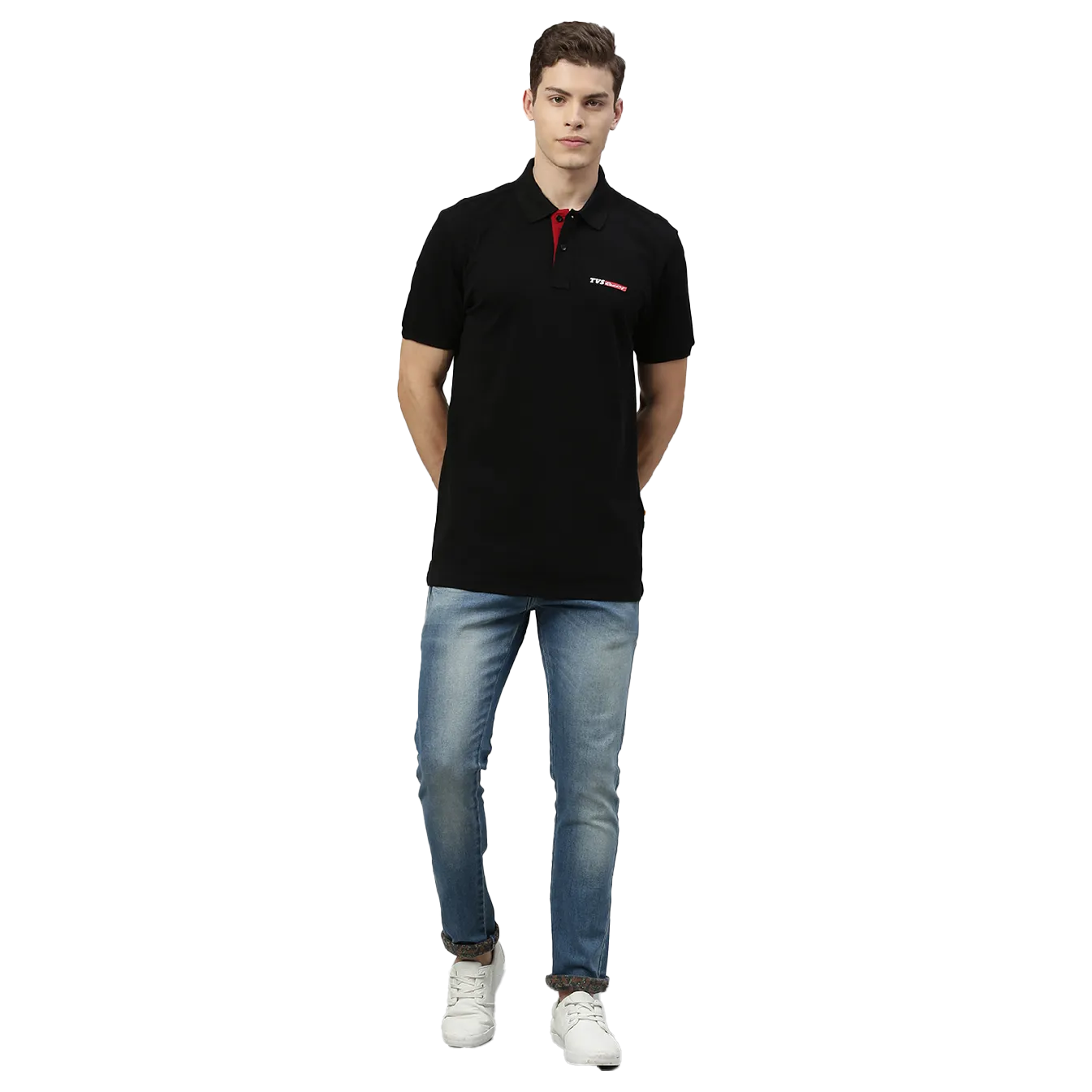 TVS Racing Polo Neck Cotton T Shirt, Color