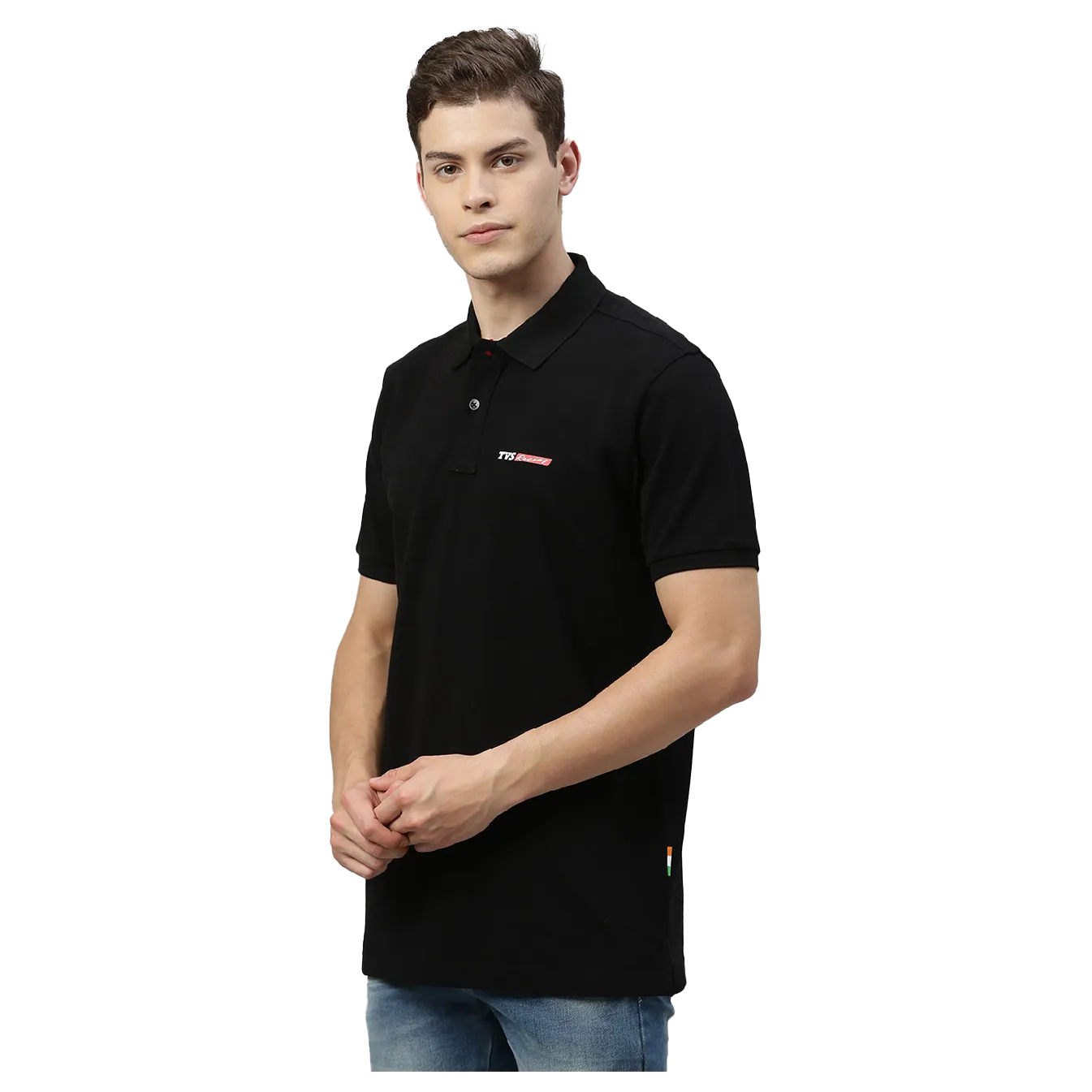 TVS Racing Polo Neck Cotton T Shirt, Color