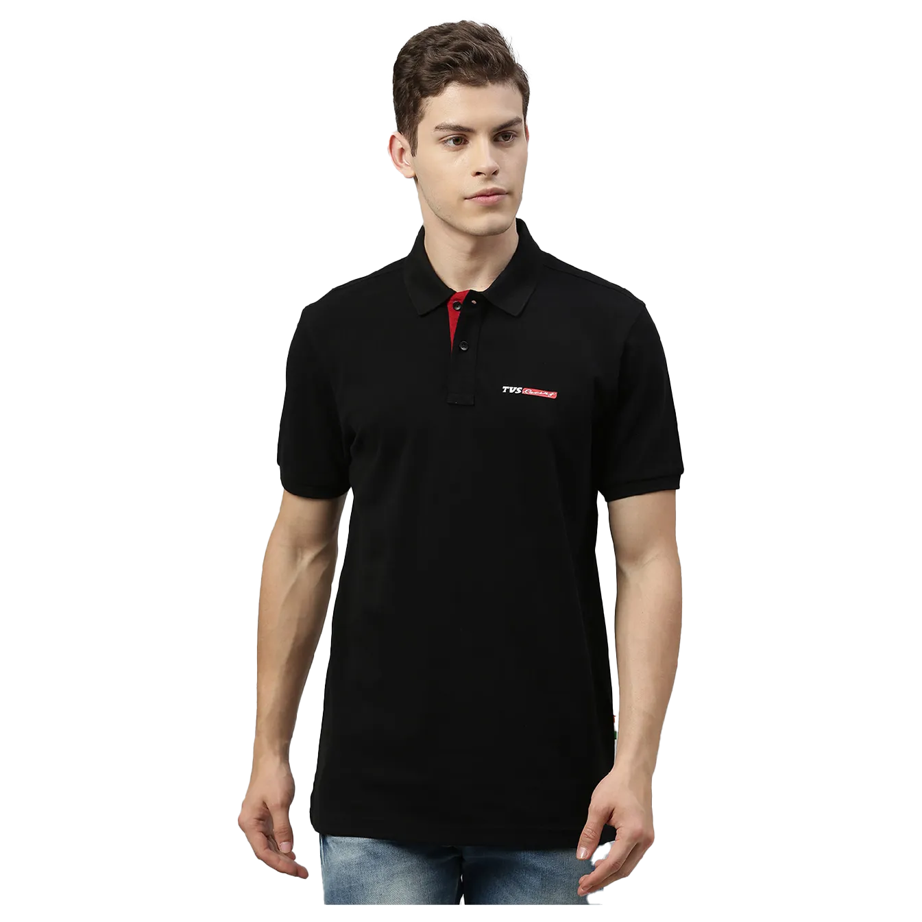 TVS Racing Polo Neck Cotton T Shirt, Color