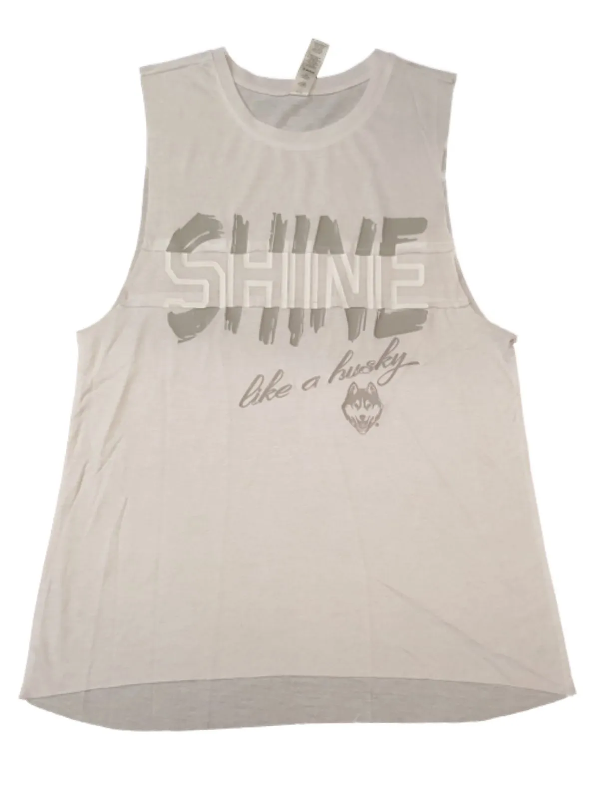 UCONN Huskies Colosseum WOMEN'S White "Shine Like a Husky" Bro Tank (S)