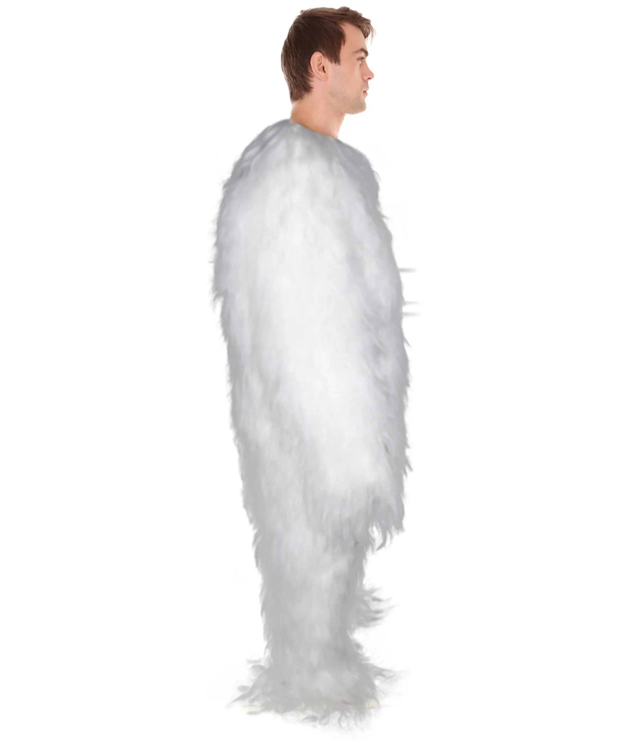 Unisex Hairy Warrior Ape Military Leader Resistance Fighter Yeti Costume Polar White