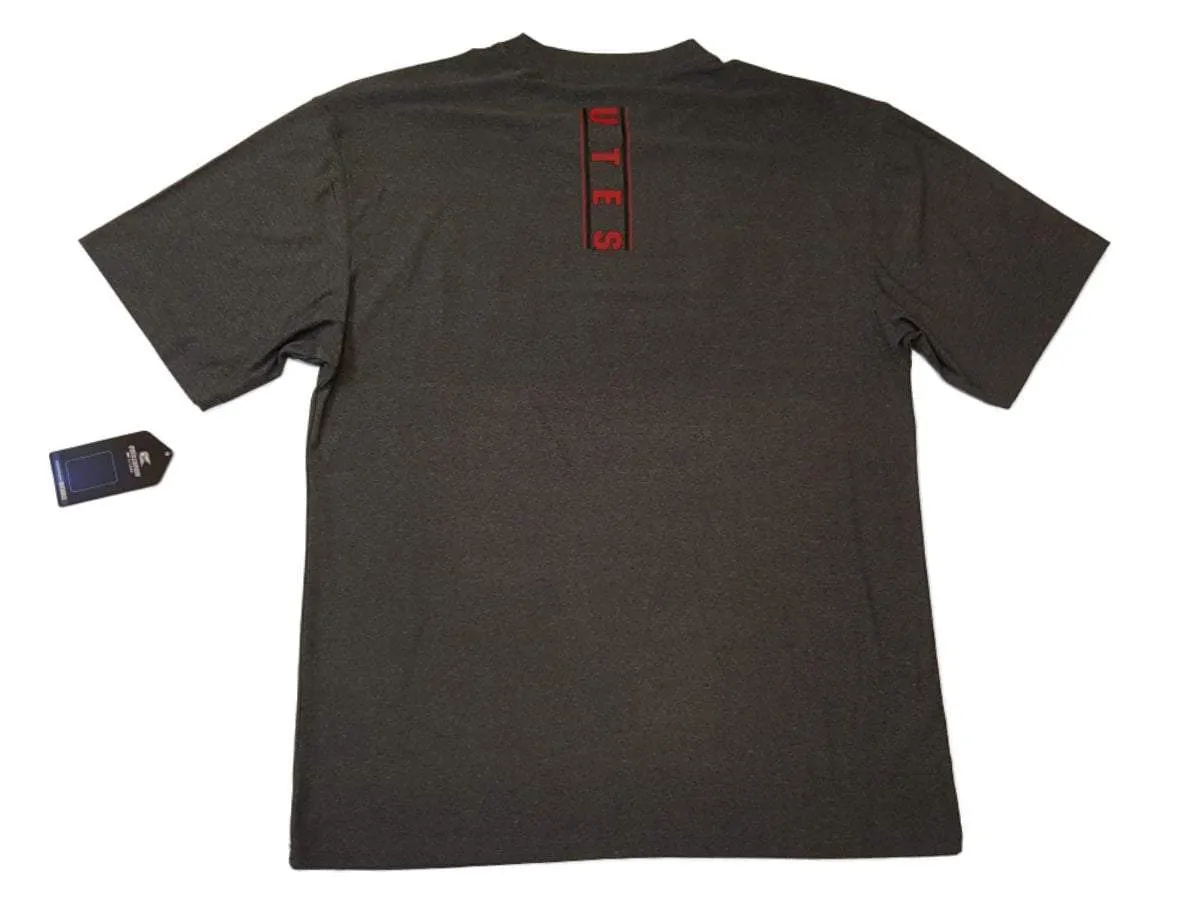 Utah Utes Colosseum Gray Red Black Performance Short Sleeve Crew T-Shirt (L)