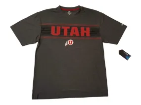 Utah Utes Colosseum Gray Red Black Performance Short Sleeve Crew T-Shirt (L)