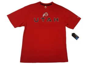 Utah Utes Colosseum Red Performance Mesh Short Sleeve Crew T-Shirt (L)