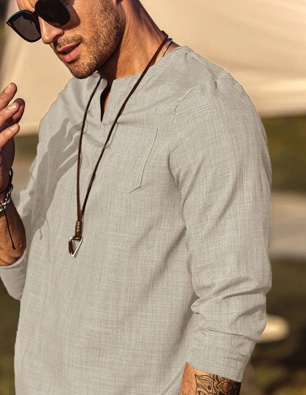 V-neck Casual Beach Shirts