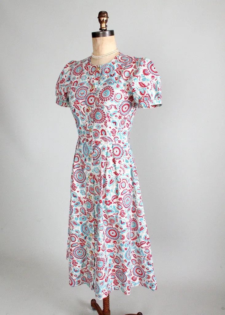 Vintage 1940s Jacqueline Shaw Day Dress - Deadstock