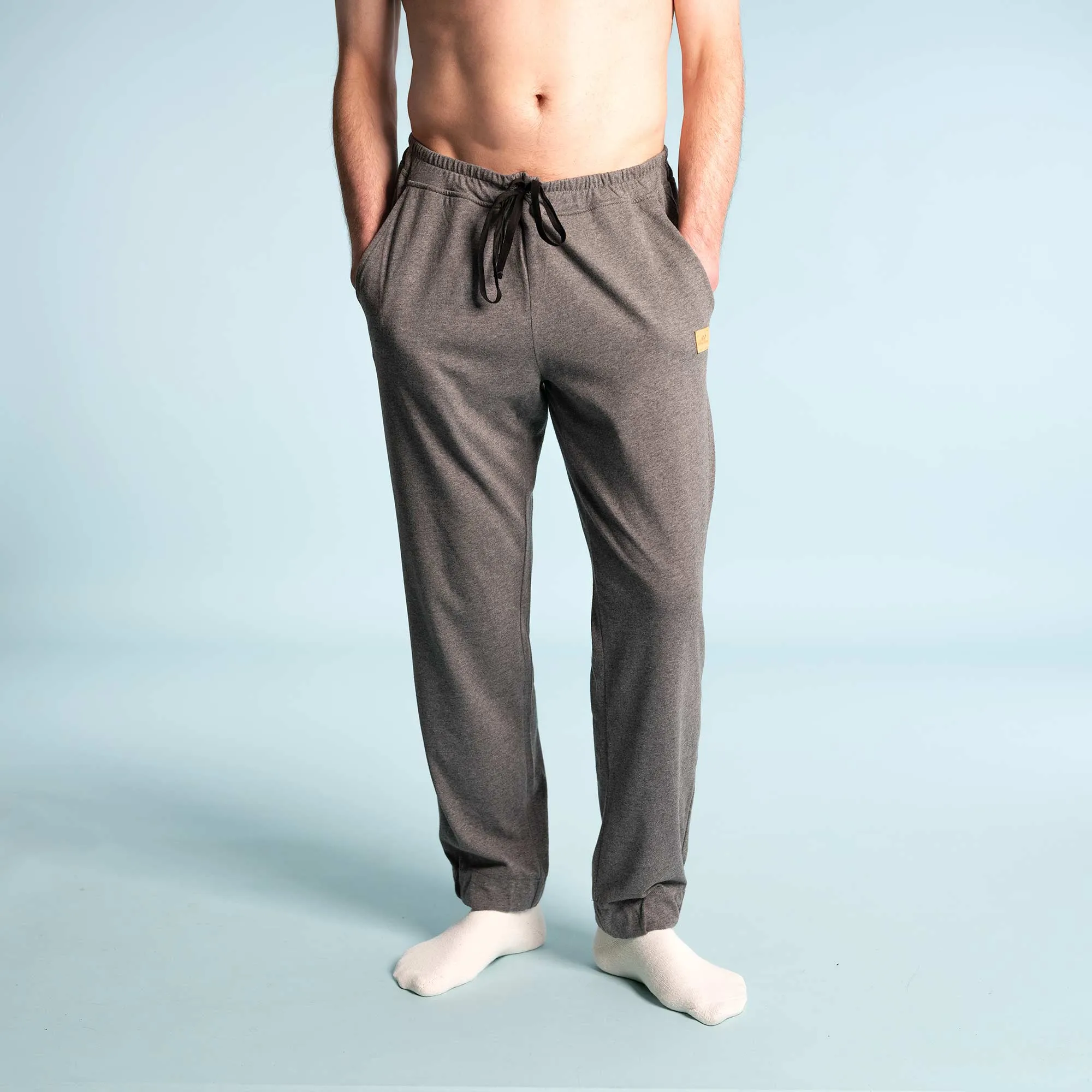 WEST COAST 100% Organic Prima Cotton Jersey Jogger Pants (Covered Organic Elastic Waist & Cuff) (100% Biodegradable OC Thread Option)