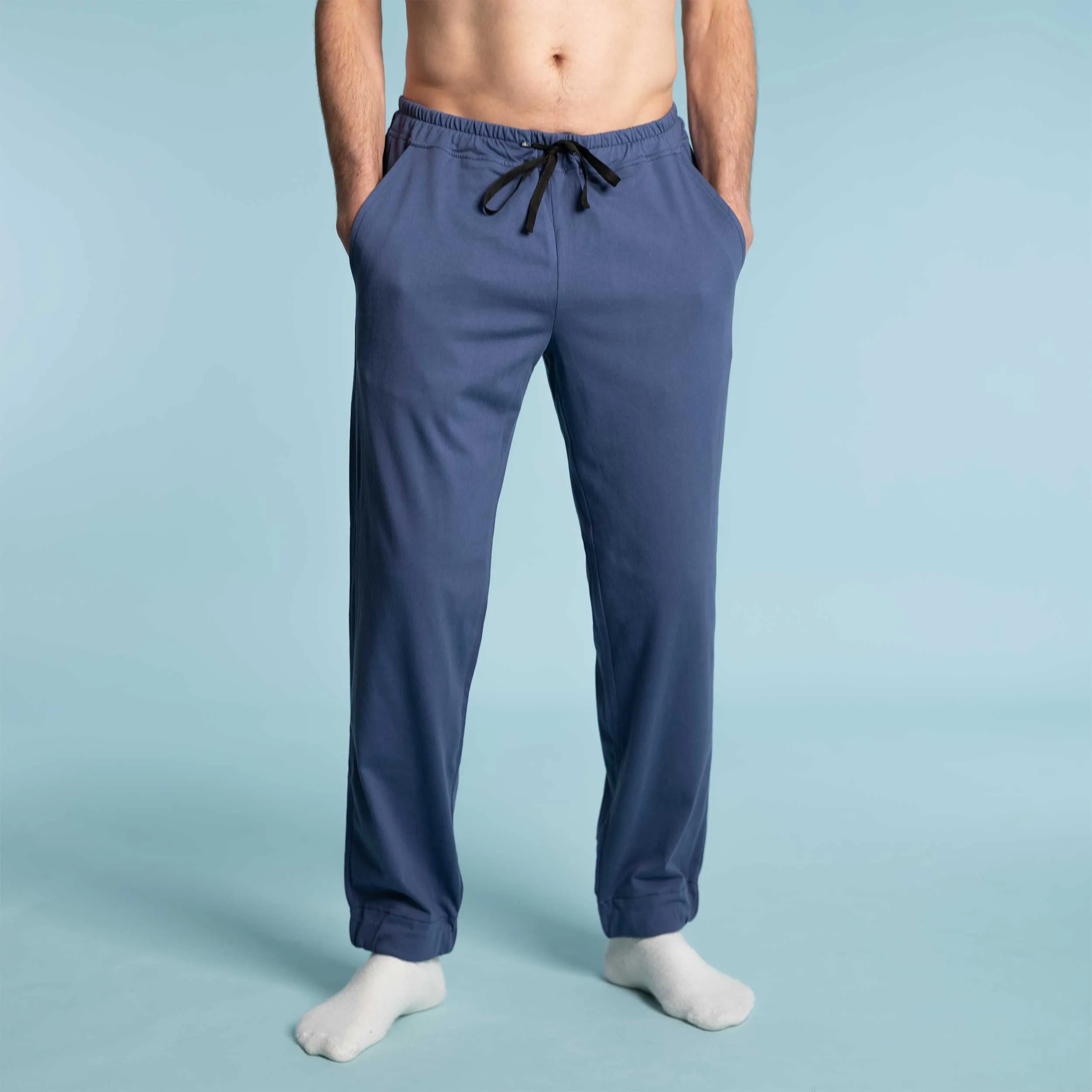 WEST COAST 100% Organic Prima Cotton Jersey Jogger Pants (Covered Organic Elastic Waist & Cuff) (100% Biodegradable OC Thread Option)