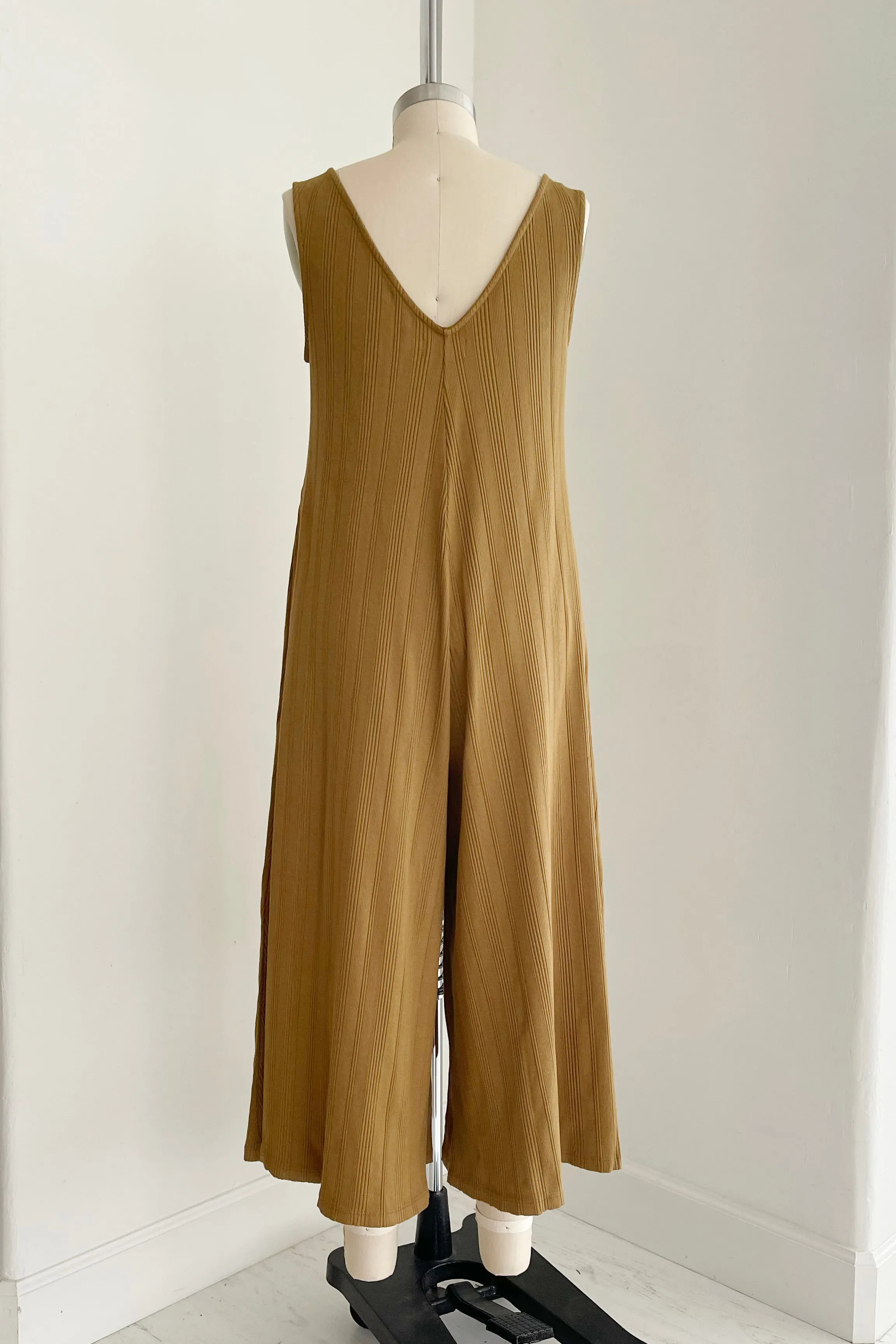 Willow Wide Rib Jumpsuit - Antique Bronze