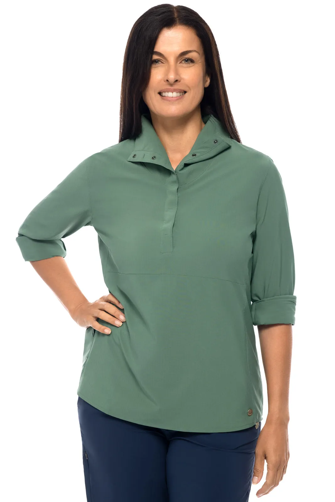 Women's Catona Funnel Neck Tunic Top | Pine Green