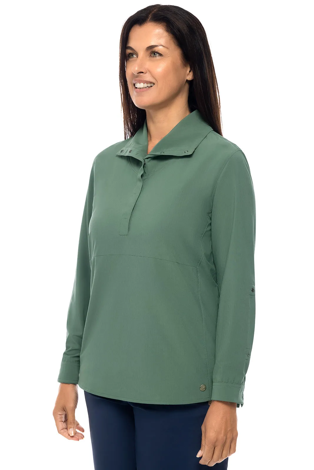 Women's Catona Funnel Neck Tunic Top | Pine Green