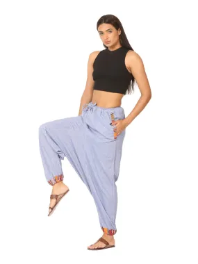 Women's Harem Pants | Lavender Blue | Fits Waist Size 28" to 36"