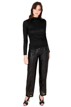 Women's High-rise Sequins Trouser