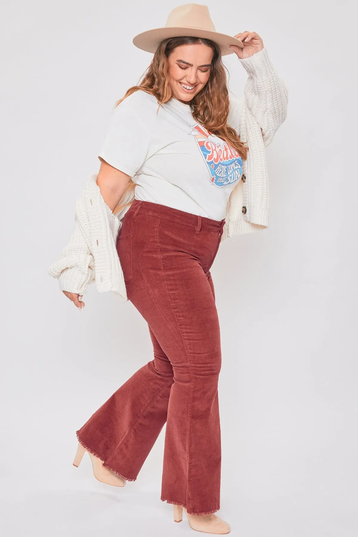 Women's Plus Corduroy Flare Pants